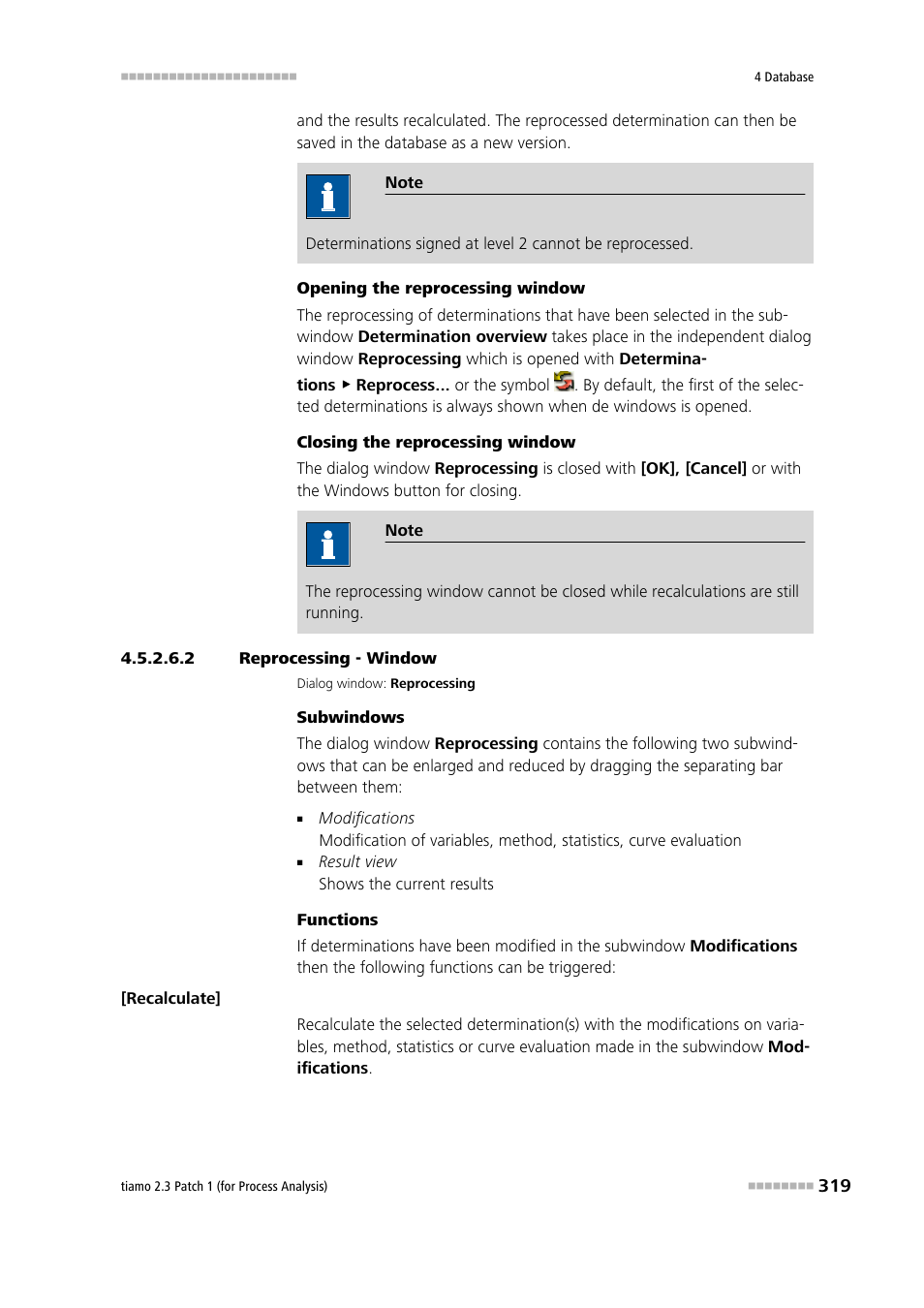 2 reprocessing - window | Metrohm tiamo 2.3 Patch 1 (process analysis) User Manual | Page 335 / 1795