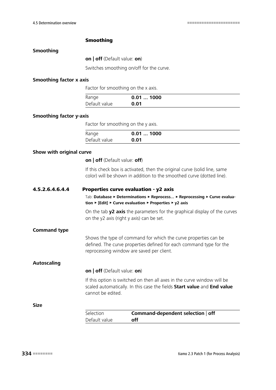 4 properties curve evaluation - y2 axis | Metrohm tiamo 2.3 Patch 1 (process analysis) User Manual | Page 350 / 1795