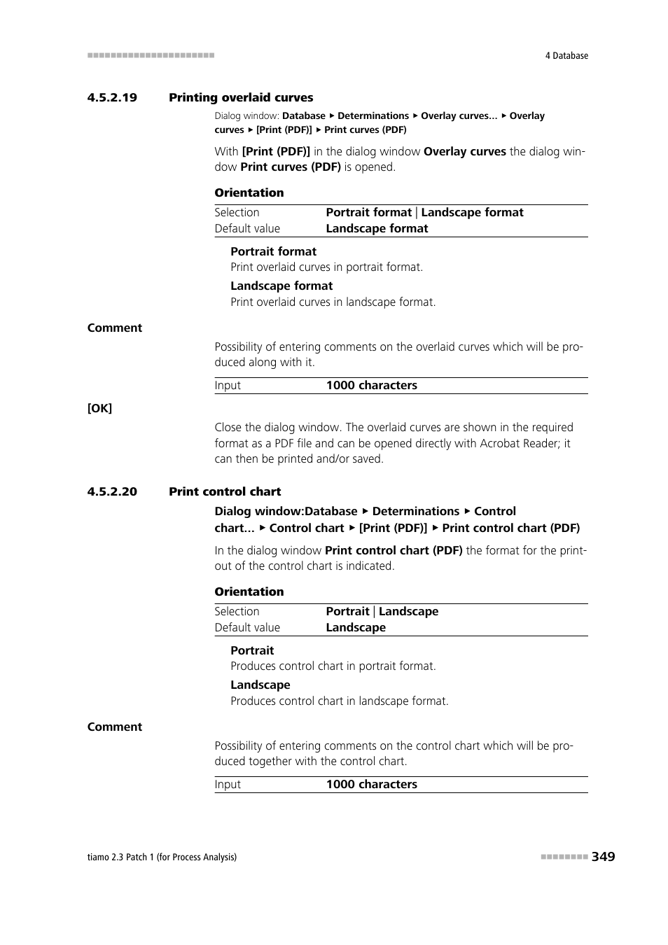 19 printing overlaid curves, 20 print control chart, Print overlaid curves | Print control chart | Metrohm tiamo 2.3 Patch 1 (process analysis) User Manual | Page 365 / 1795