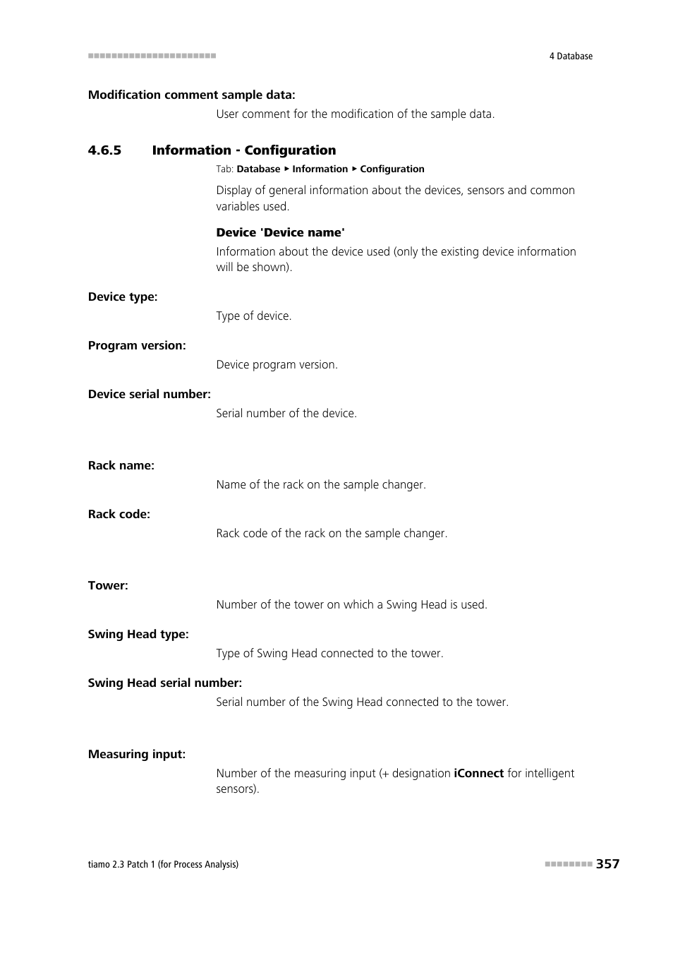 5 information - configuration, Information - configuration, Configuration | Metrohm tiamo 2.3 Patch 1 (process analysis) User Manual | Page 373 / 1795