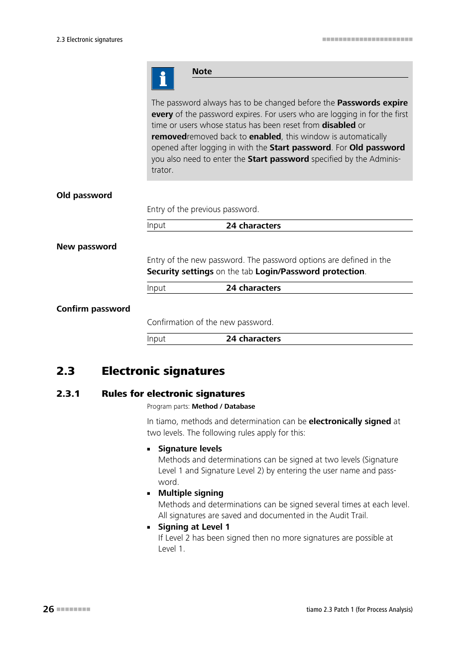 3 electronic signatures, 1 rules for electronic signatures, Electronic signatures | Rules for electronic signatures | Metrohm tiamo 2.3 Patch 1 (process analysis) User Manual | Page 42 / 1795