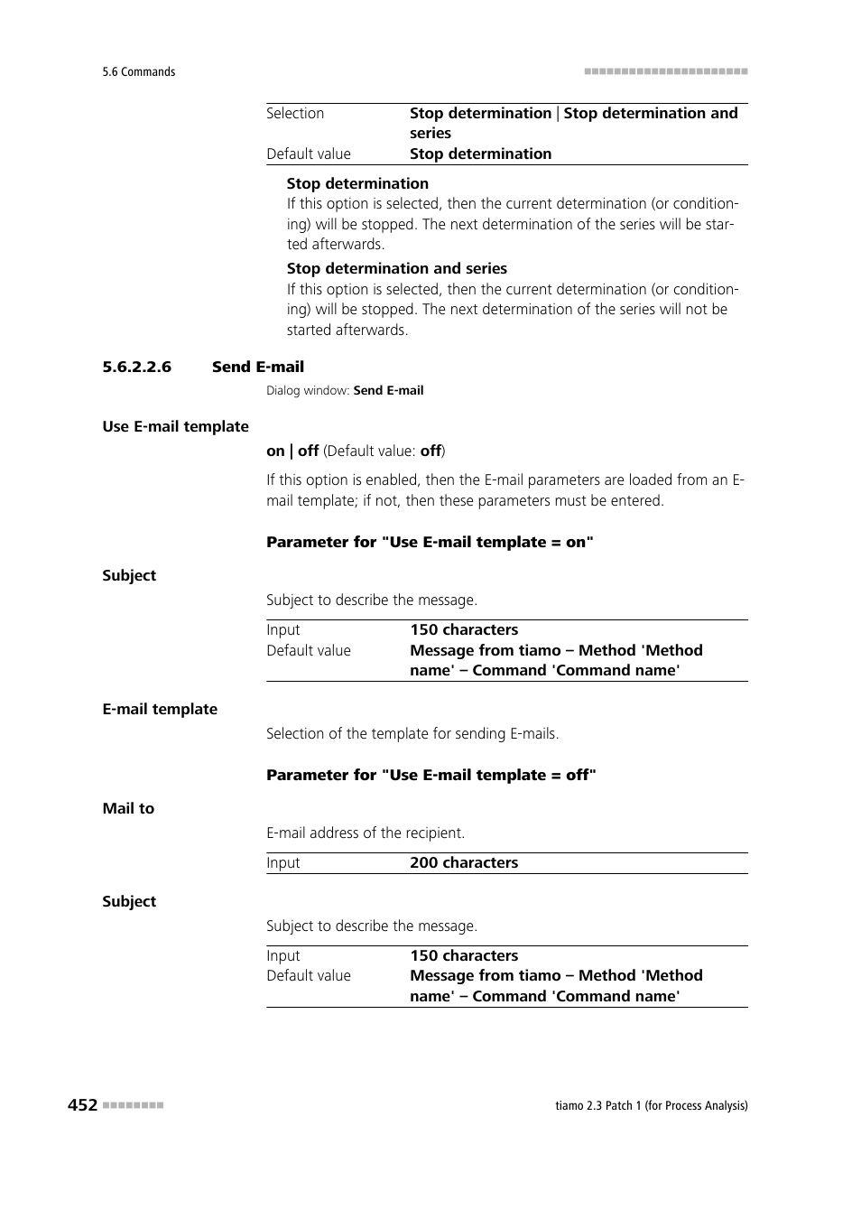 6 send e-mail | Metrohm tiamo 2.3 Patch 1 (process analysis) User Manual | Page 468 / 1795