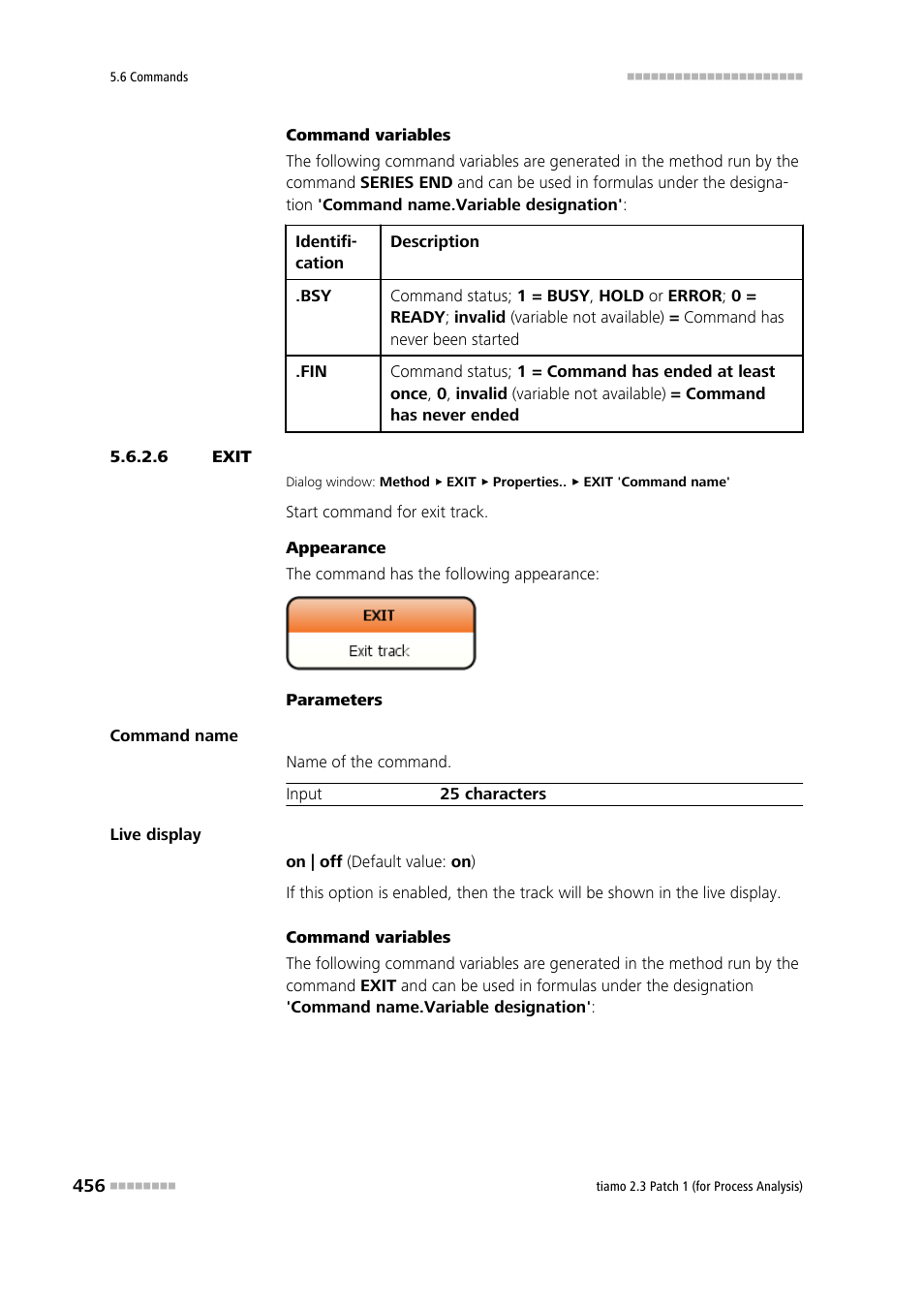 6 exit, Exit | Metrohm tiamo 2.3 Patch 1 (process analysis) User Manual | Page 472 / 1795