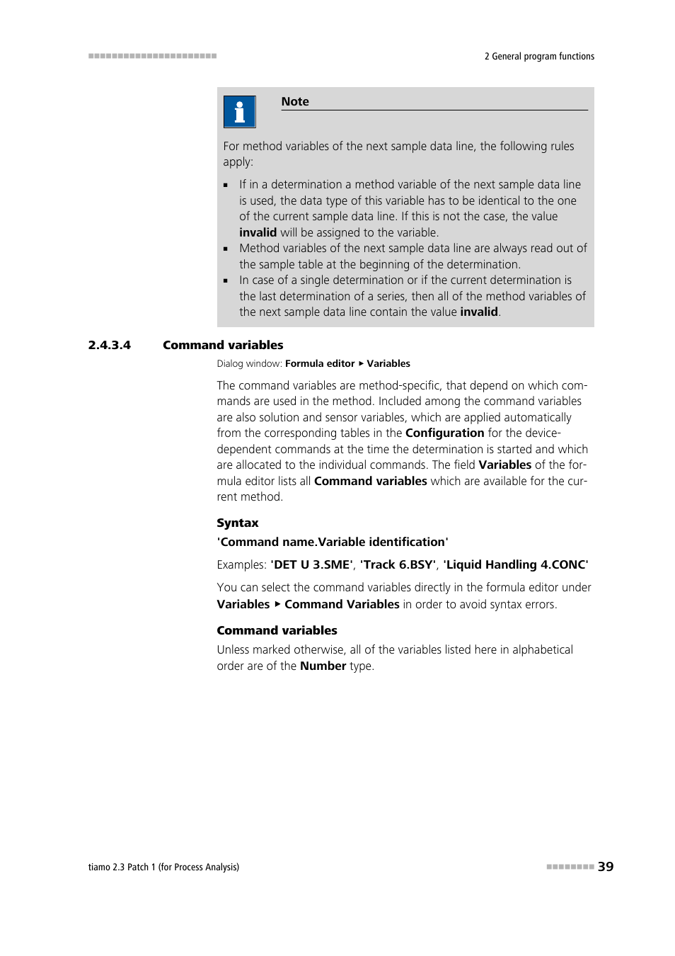 4 command variables, Command variables | Metrohm tiamo 2.3 Patch 1 (process analysis) User Manual | Page 55 / 1795