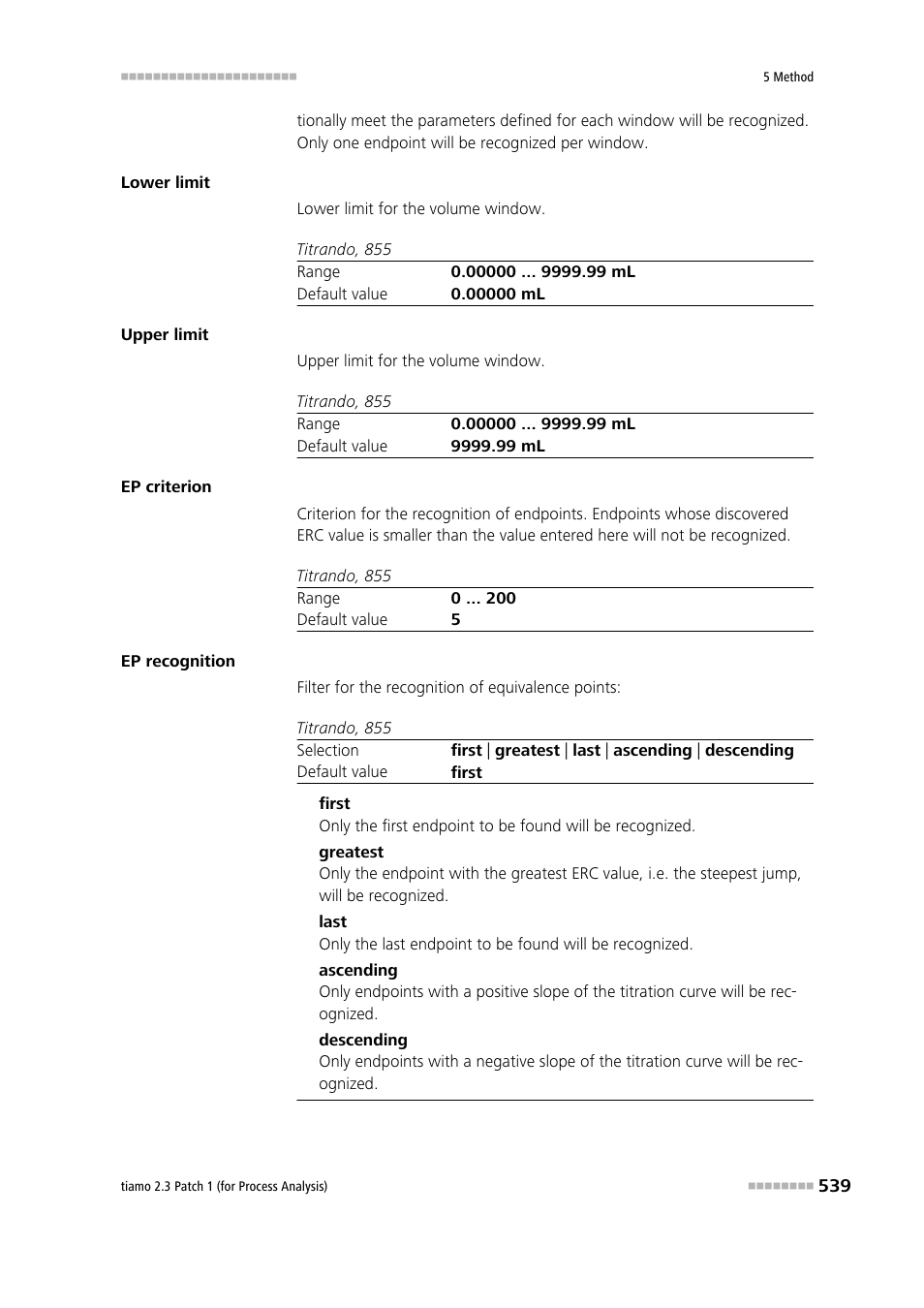 Metrohm tiamo 2.3 Patch 1 (process analysis) User Manual | Page 555 / 1795