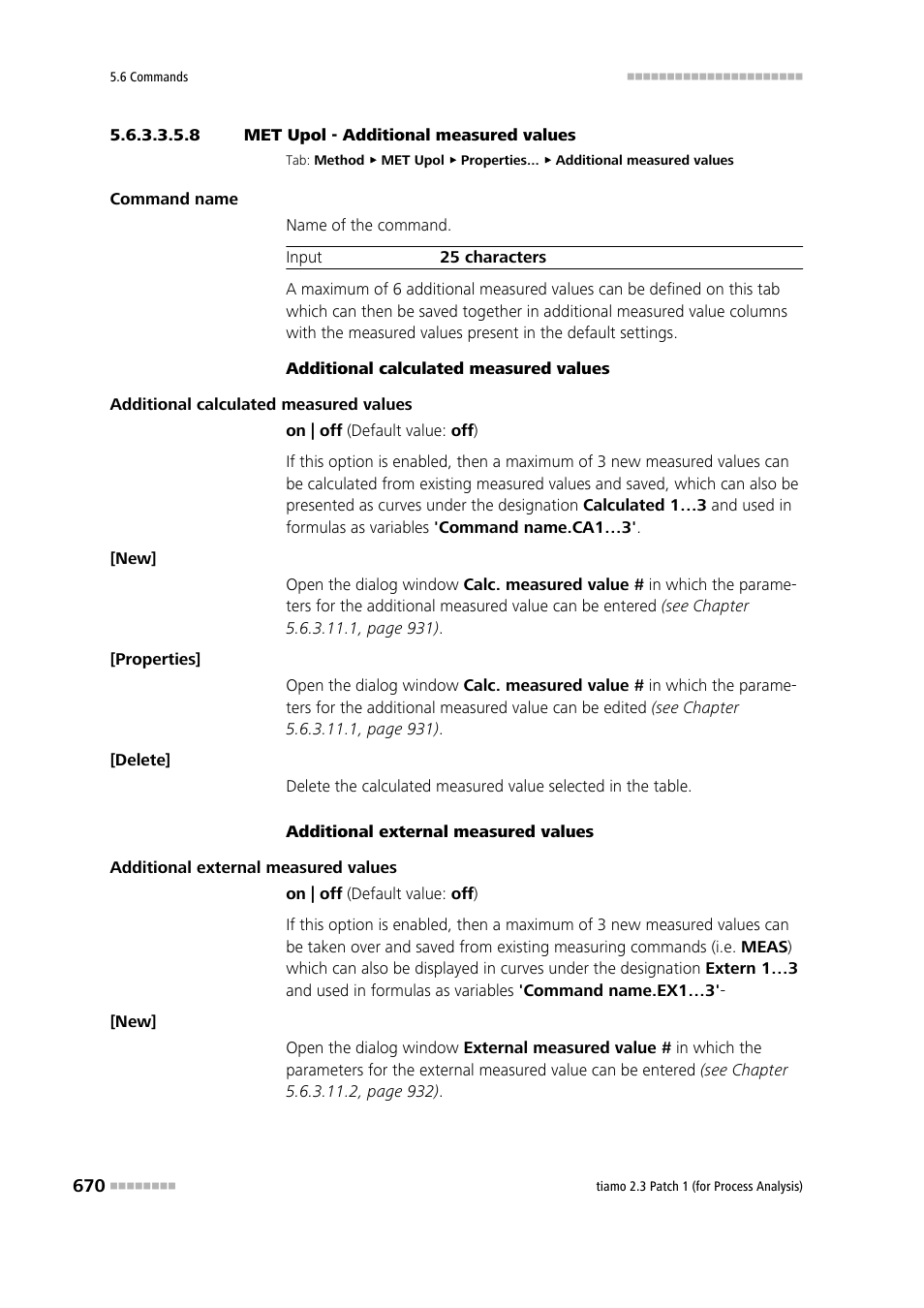 8 met upol - additional measured values, Additional measured values | Metrohm tiamo 2.3 Patch 1 (process analysis) User Manual | Page 686 / 1795