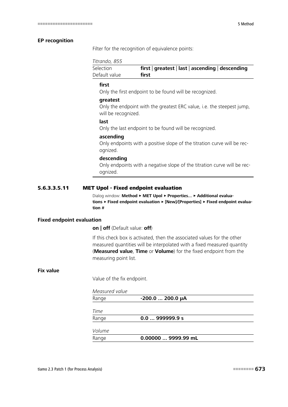 11 met upol - fixed endpoint evaluation | Metrohm tiamo 2.3 Patch 1 (process analysis) User Manual | Page 689 / 1795