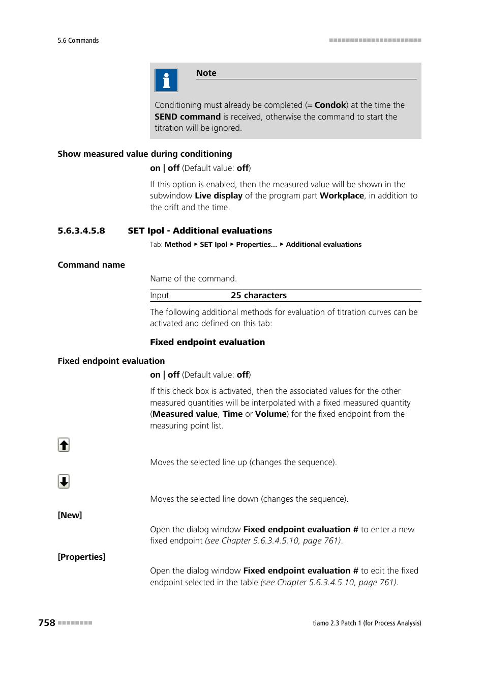 8 set ipol - additional evaluations, Additional evaluations | Metrohm tiamo 2.3 Patch 1 (process analysis) User Manual | Page 774 / 1795