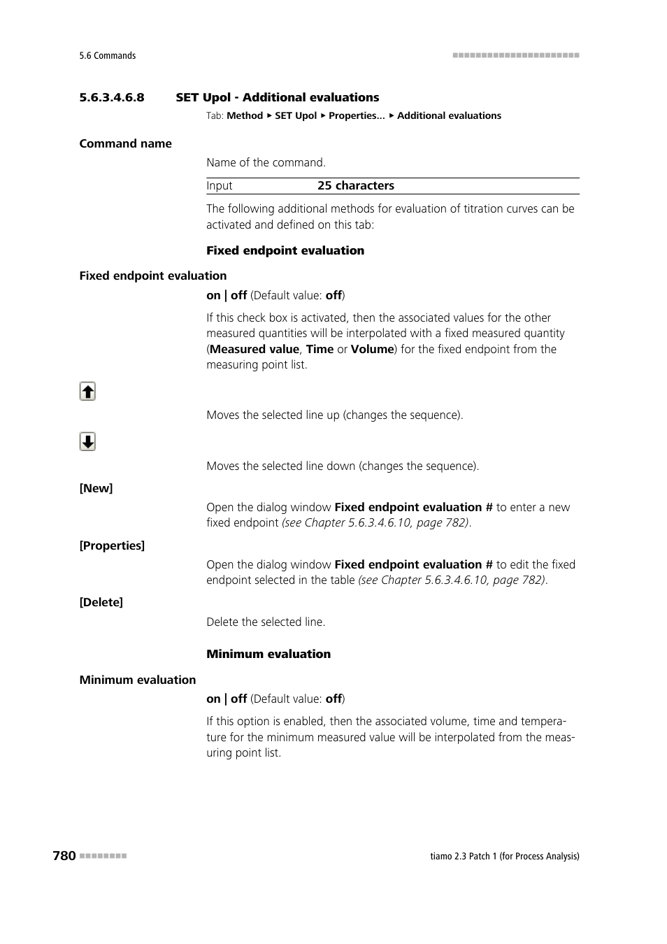 8 set upol - additional evaluations, Additional evaluations | Metrohm tiamo 2.3 Patch 1 (process analysis) User Manual | Page 796 / 1795