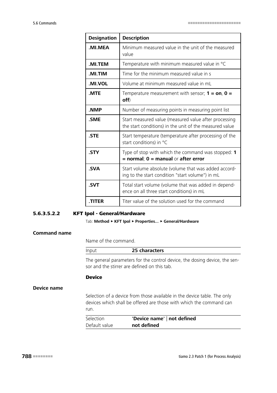2 kft ipol - general/hardware, General/hardware | Metrohm tiamo 2.3 Patch 1 (process analysis) User Manual | Page 804 / 1795