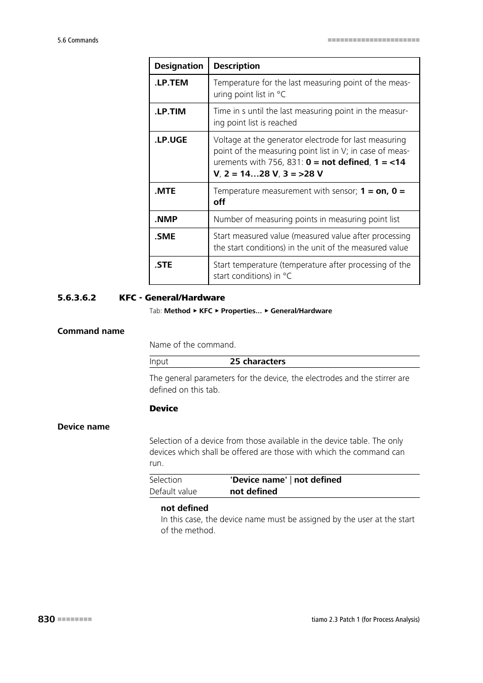 2 kfc - general/hardware | Metrohm tiamo 2.3 Patch 1 (process analysis) User Manual | Page 846 / 1795