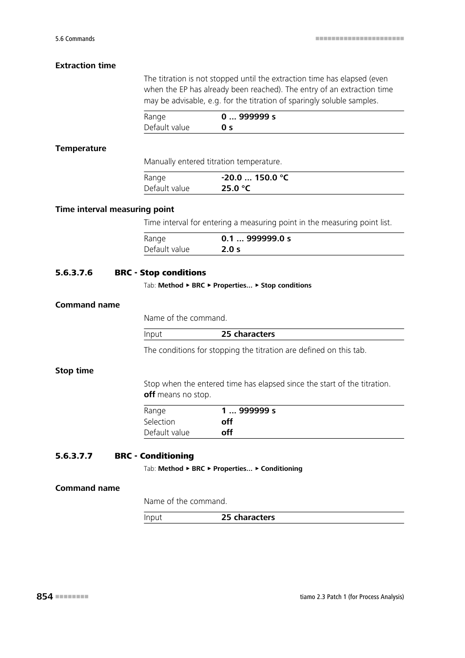 6 brc - stop conditions, 7 brc - conditioning, Stop conditions | Conditioning | Metrohm tiamo 2.3 Patch 1 (process analysis) User Manual | Page 870 / 1795