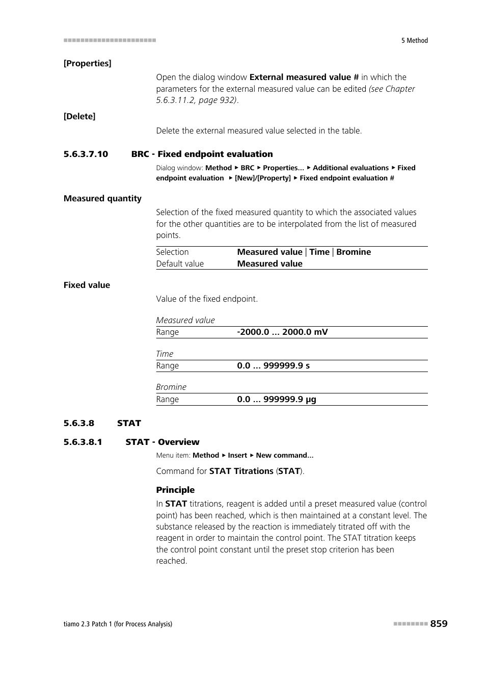 10 brc - fixed endpoint evaluation, 8 stat, 1 stat - overview | Stat | Metrohm tiamo 2.3 Patch 1 (process analysis) User Manual | Page 875 / 1795