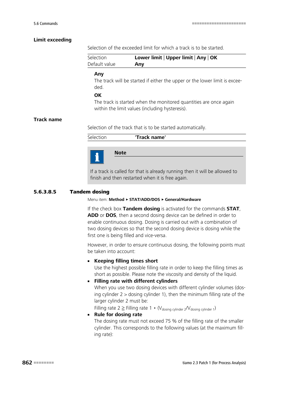 5 tandem dosing | Metrohm tiamo 2.3 Patch 1 (process analysis) User Manual | Page 878 / 1795