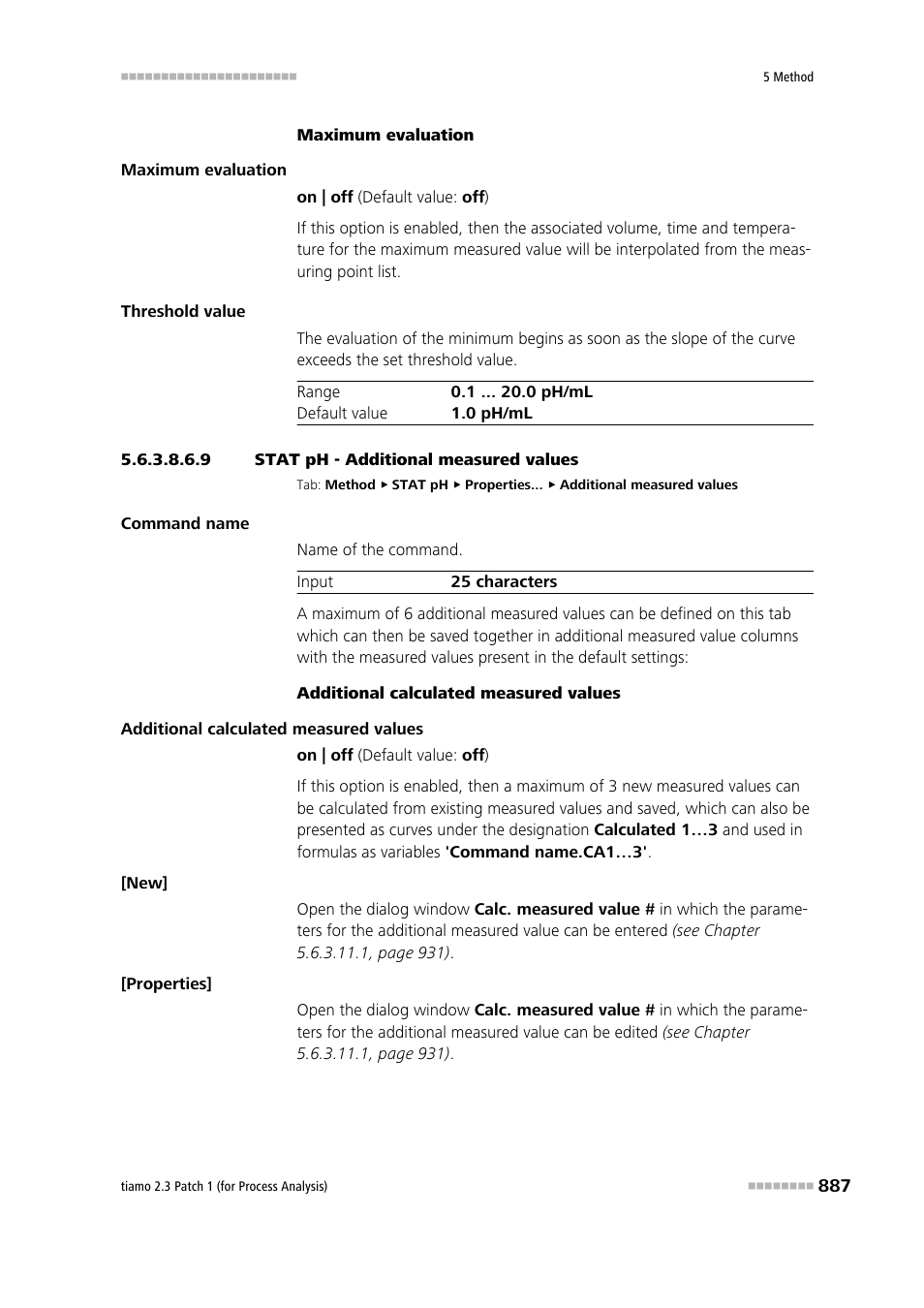 9 stat ph - additional measured values, Additional measured values | Metrohm tiamo 2.3 Patch 1 (process analysis) User Manual | Page 903 / 1795