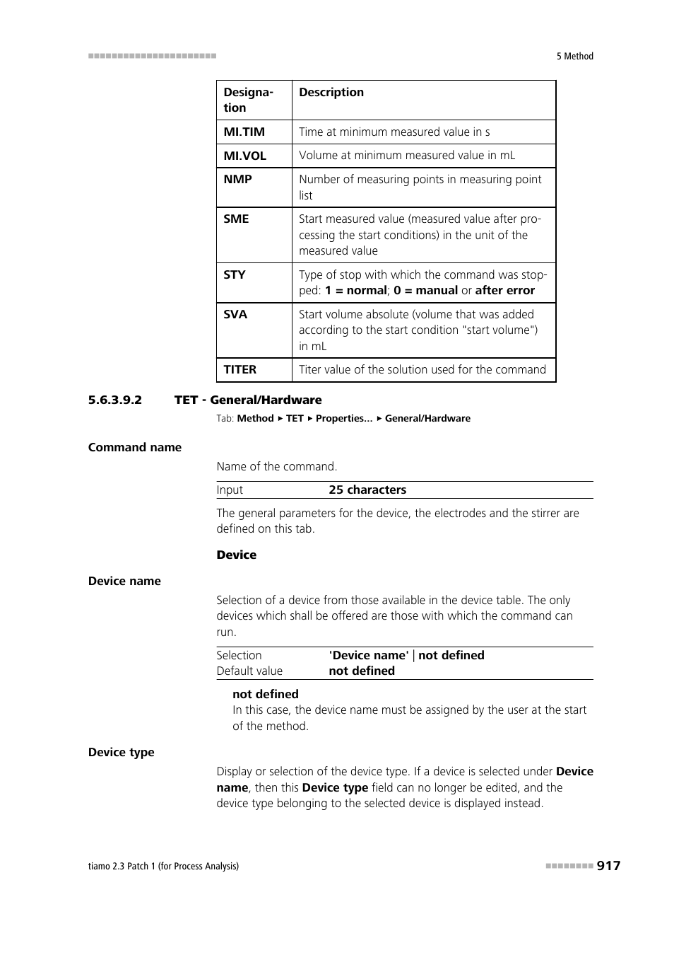 2 tet - general/hardware, General/hardware | Metrohm tiamo 2.3 Patch 1 (process analysis) User Manual | Page 933 / 1795
