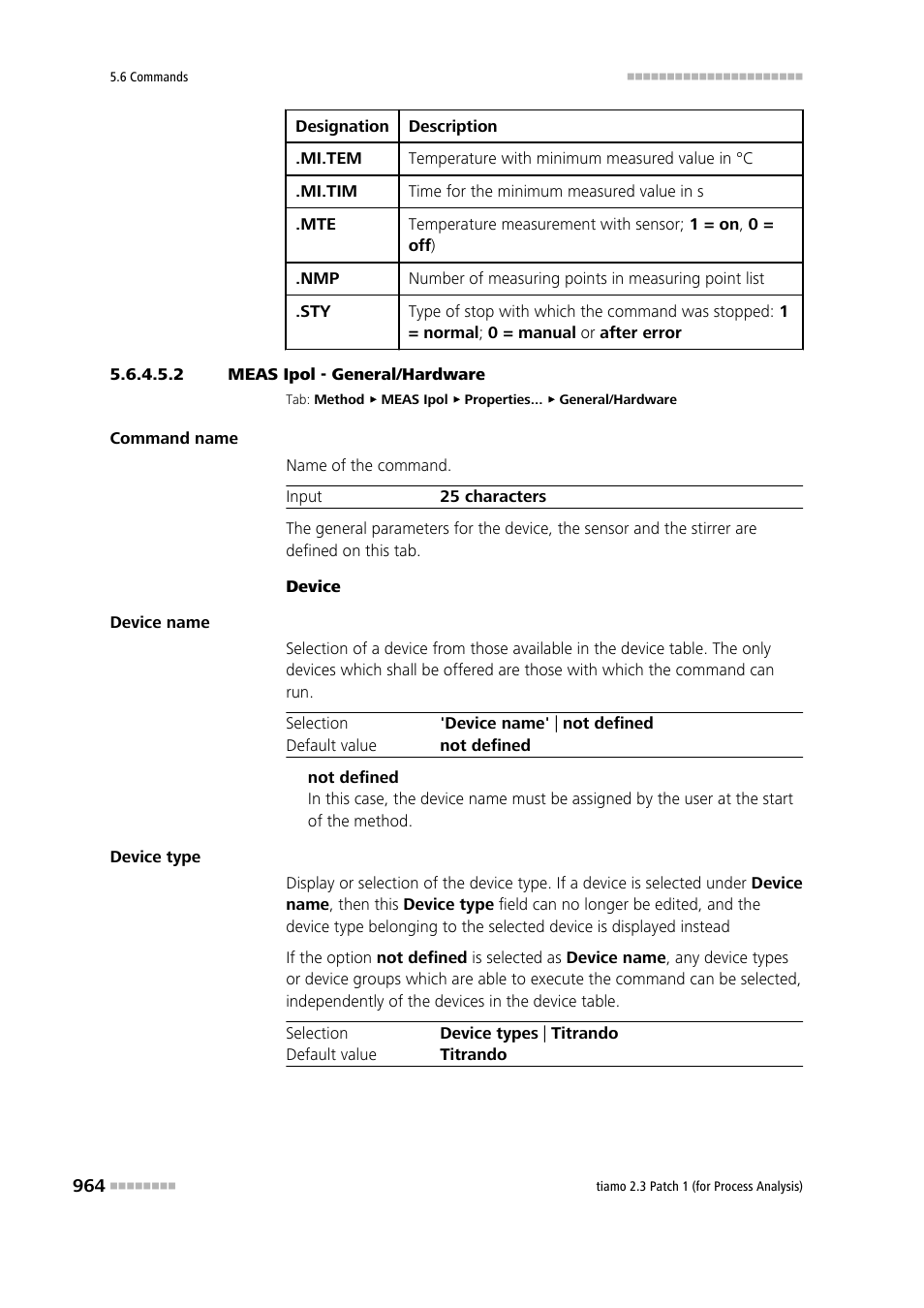2 meas ipol - general/hardware, General/hardware | Metrohm tiamo 2.3 Patch 1 (process analysis) User Manual | Page 980 / 1795