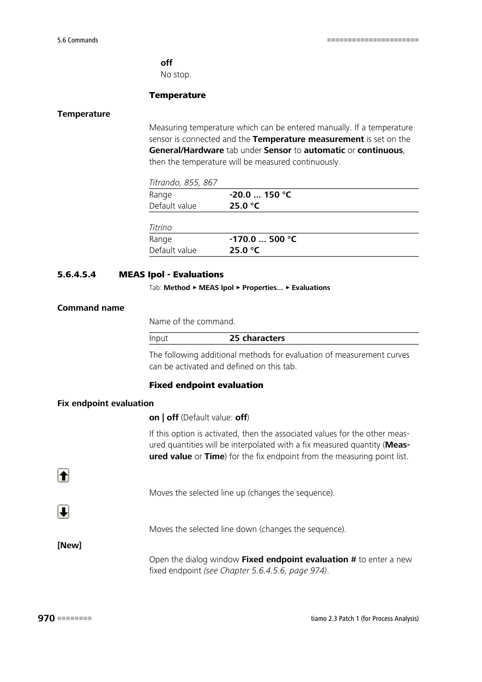 4 meas ipol - evaluations, Evaluations | Metrohm tiamo 2.3 Patch 1 (process analysis) User Manual | Page 986 / 1795