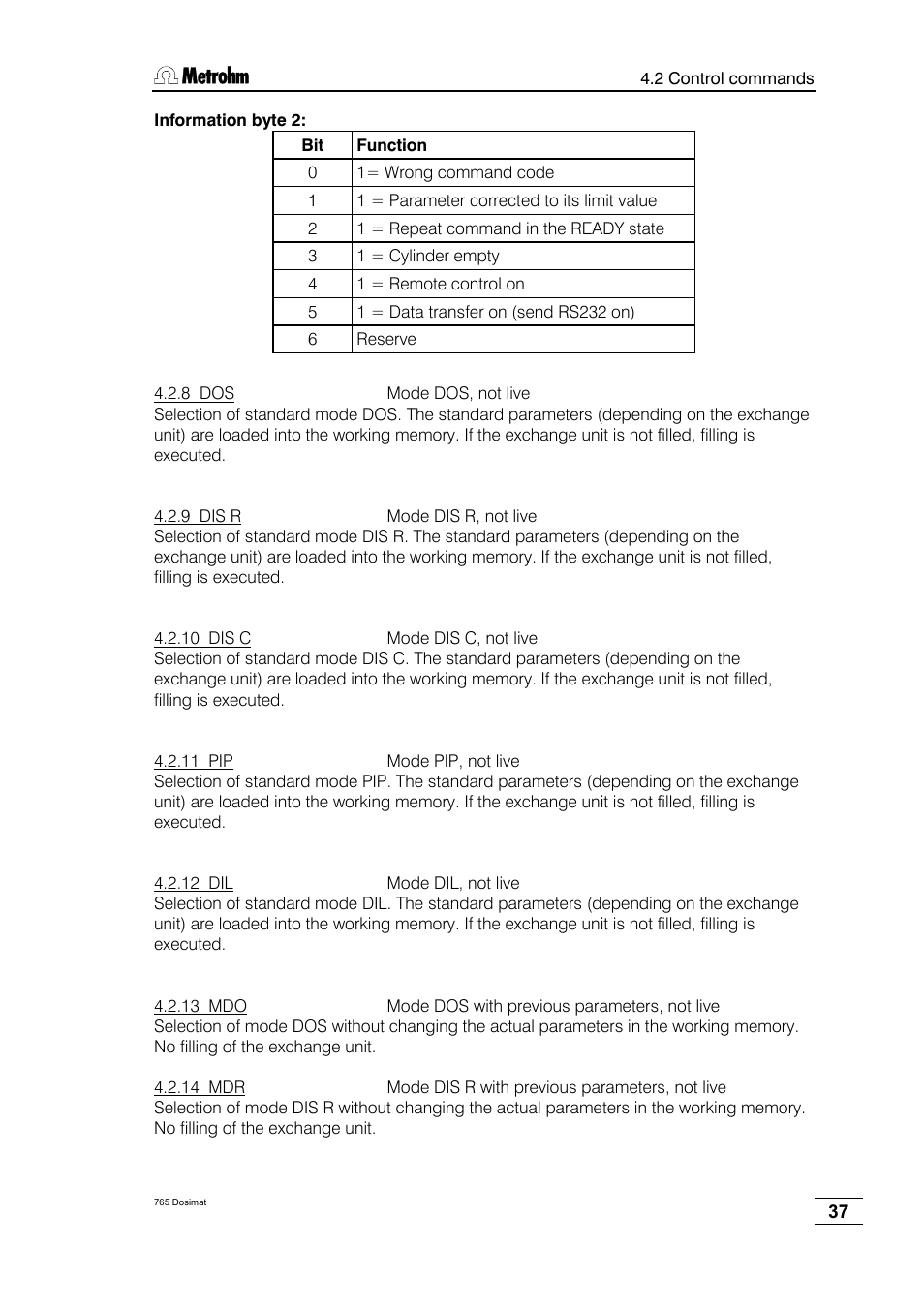 Metrohm 765 Dosimat User Manual | Page 41 / 66