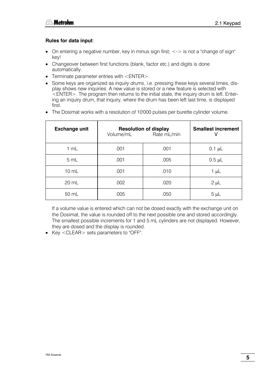 Metrohm 765 Dosimat User Manual | Page 9 / 66