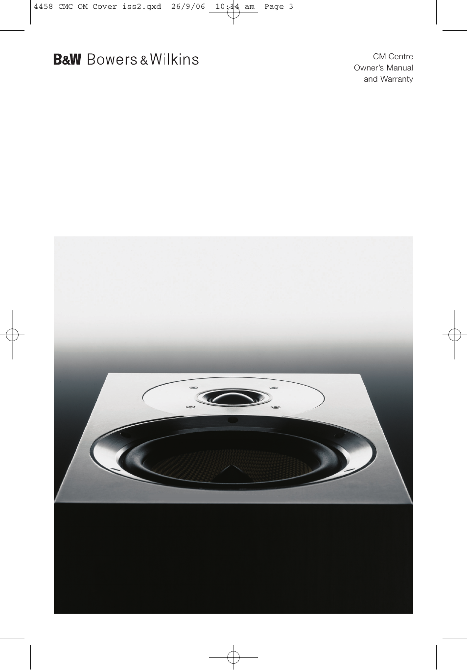 Bowers & Wilkins CM Center User Manual | 44 pages