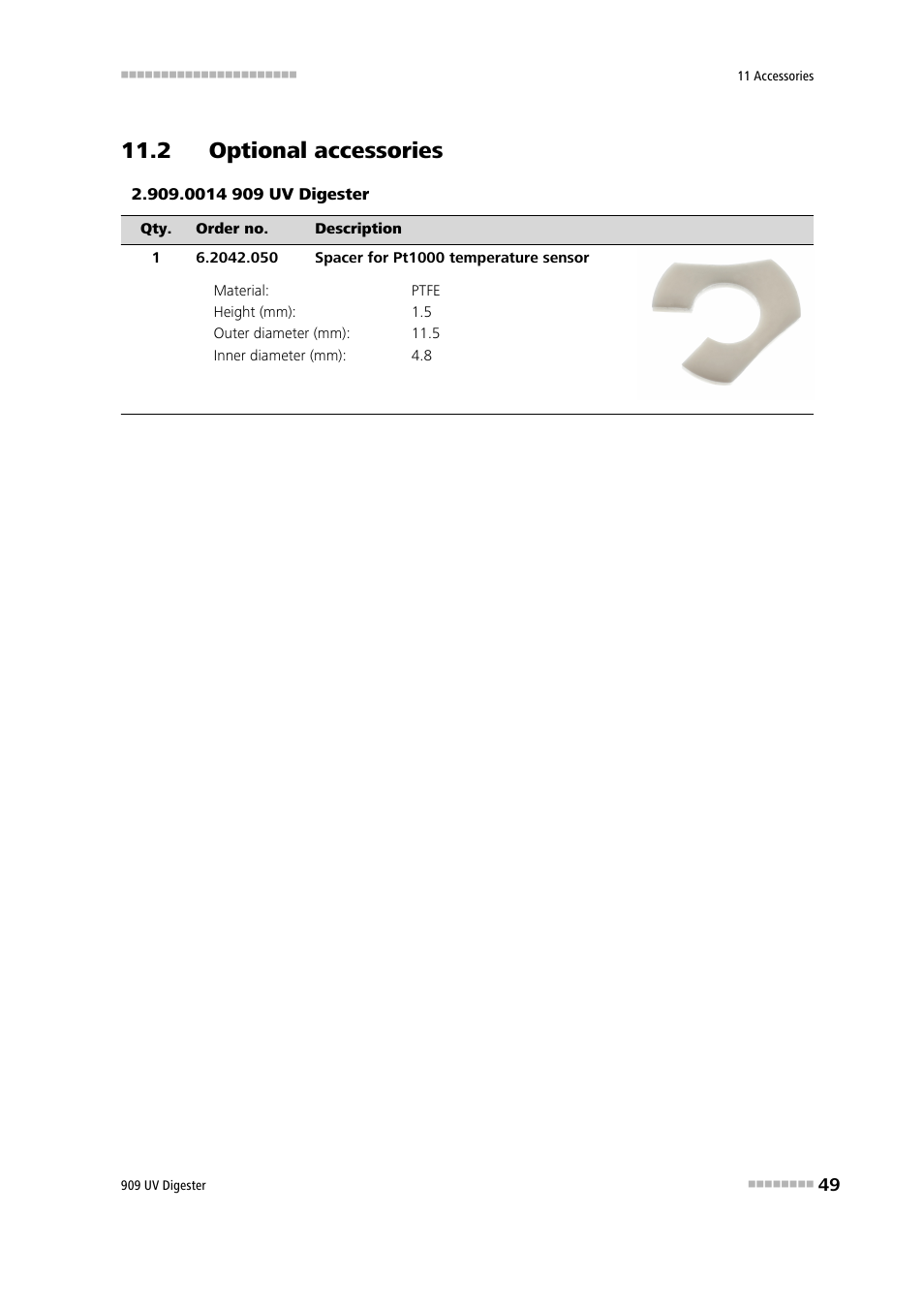 2 optional accessories | Metrohm 909 UV Digester User Manual | Page 57 / 59