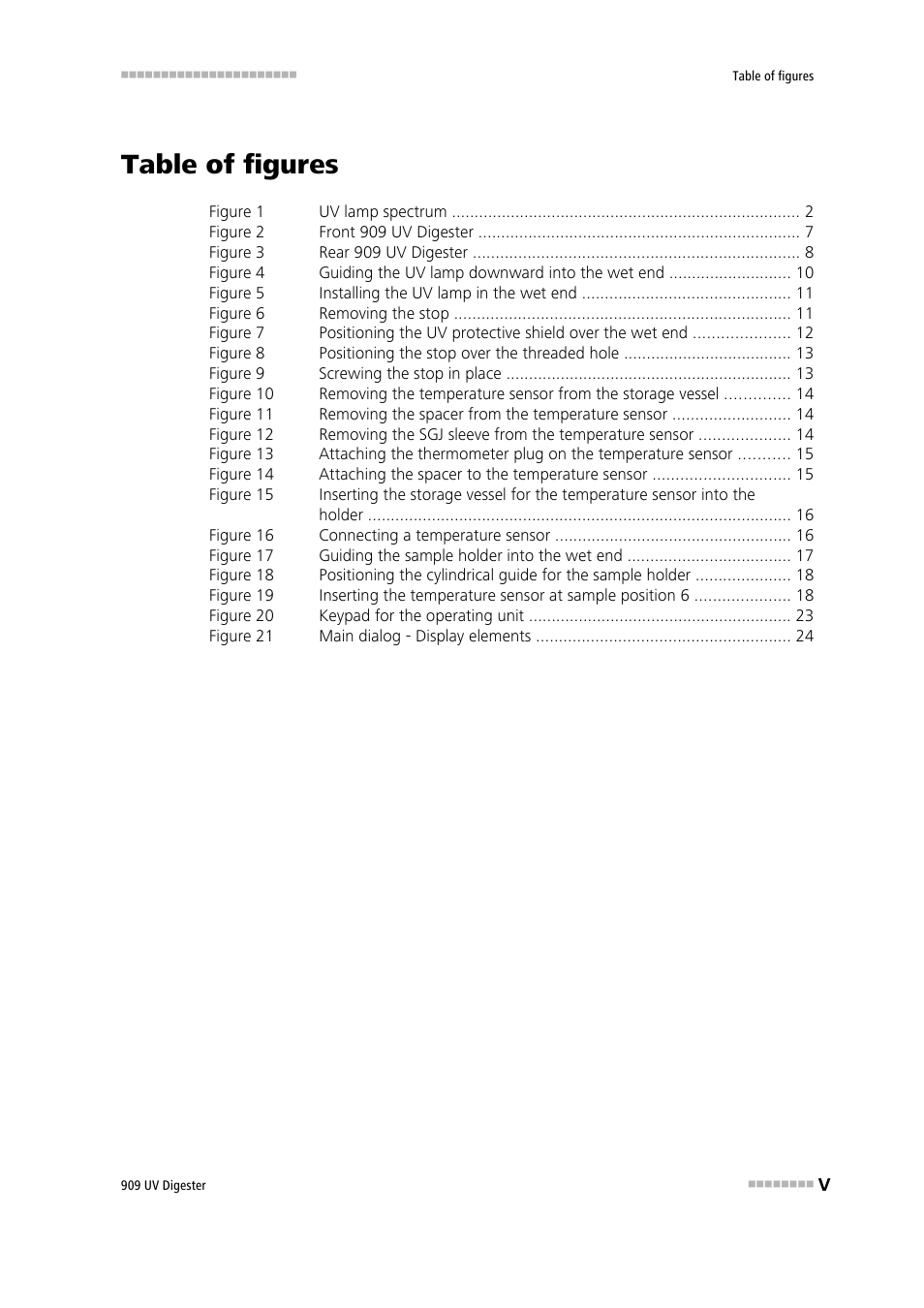 Table of figures | Metrohm 909 UV Digester User Manual | Page 7 / 59