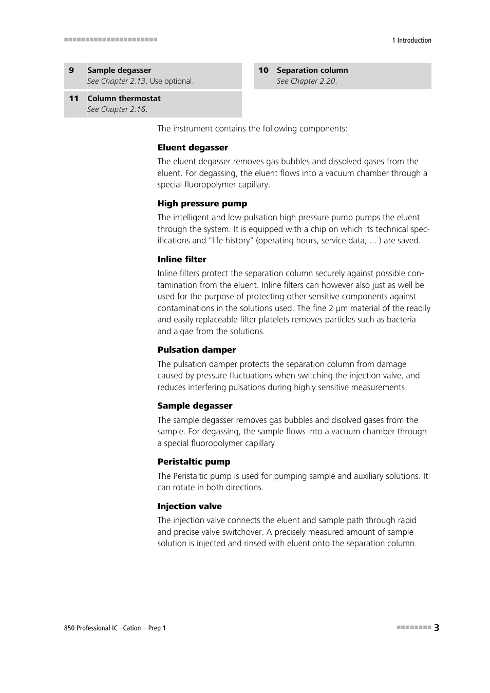 Metrohm 850 Professiona IC Cation Prep 1 User Manual | Page 13 / 127