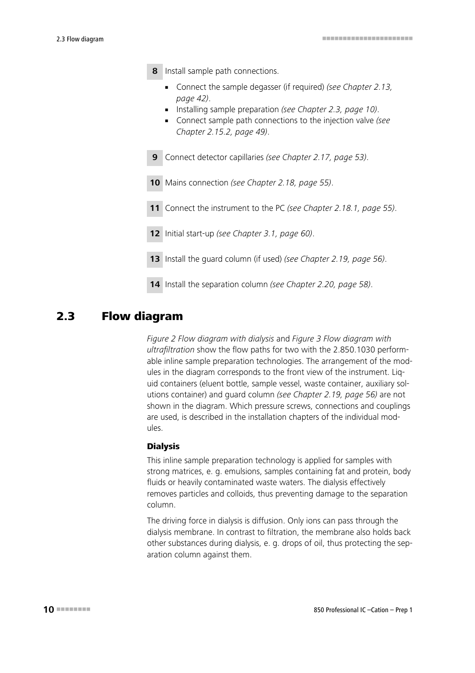 3 flow diagram, Flow diagram | Metrohm 850 Professiona IC Cation Prep 1 User Manual | Page 20 / 127