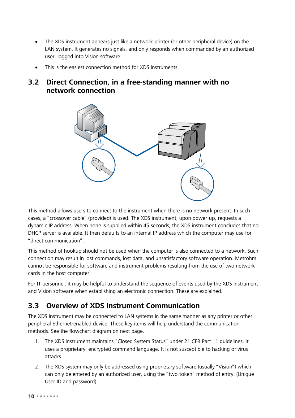 3 overview of xds instrument communication, Overview of xds instrument communication | Metrohm NIRS XDS RapidLiquid Analyzer User Manual | Page 12 / 85