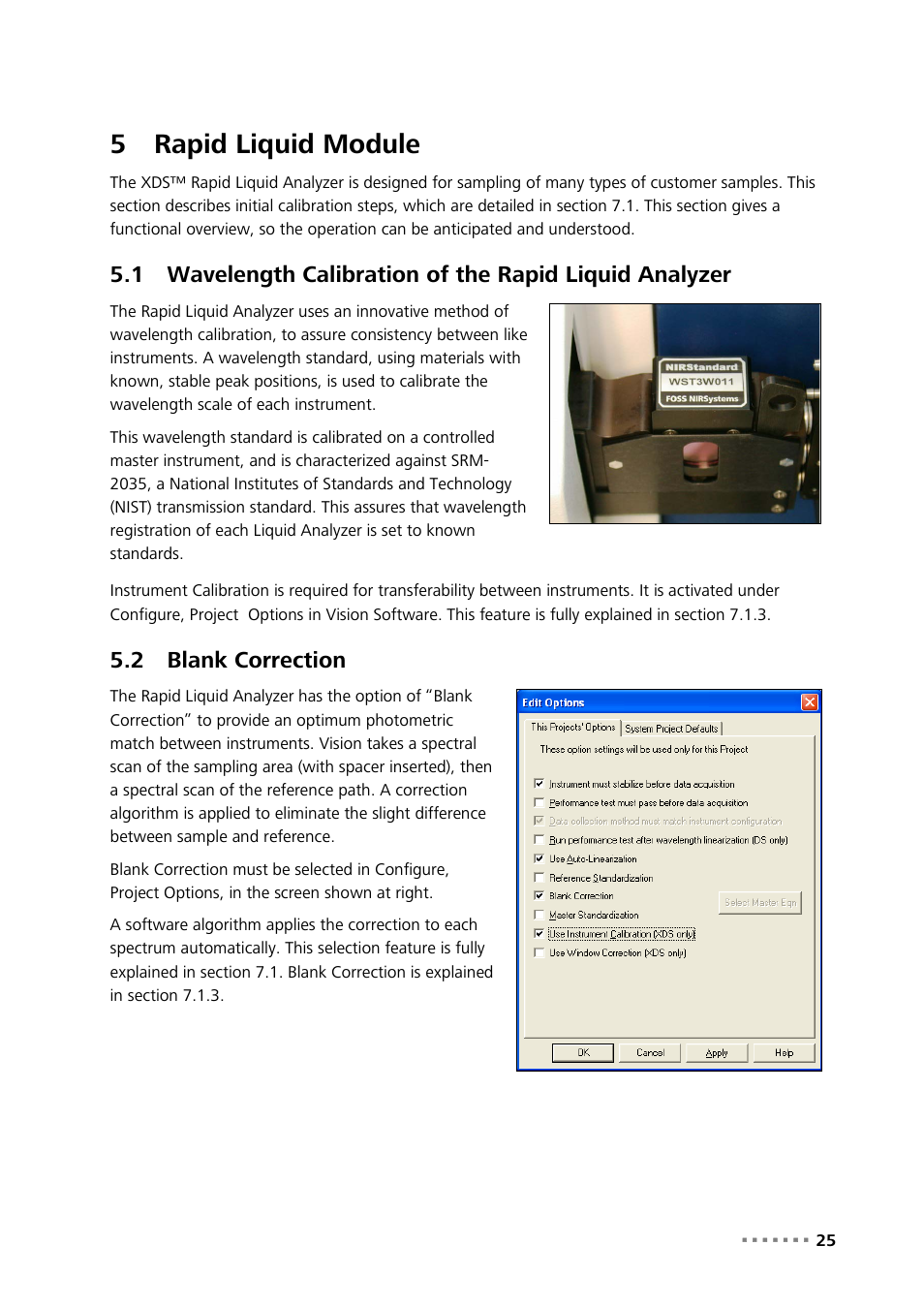 5 rapid liquid module, 2 blank correction, Rapid liquid module | Blank correction, 5rapid liquid module | Metrohm NIRS XDS RapidLiquid Analyzer User Manual | Page 27 / 85