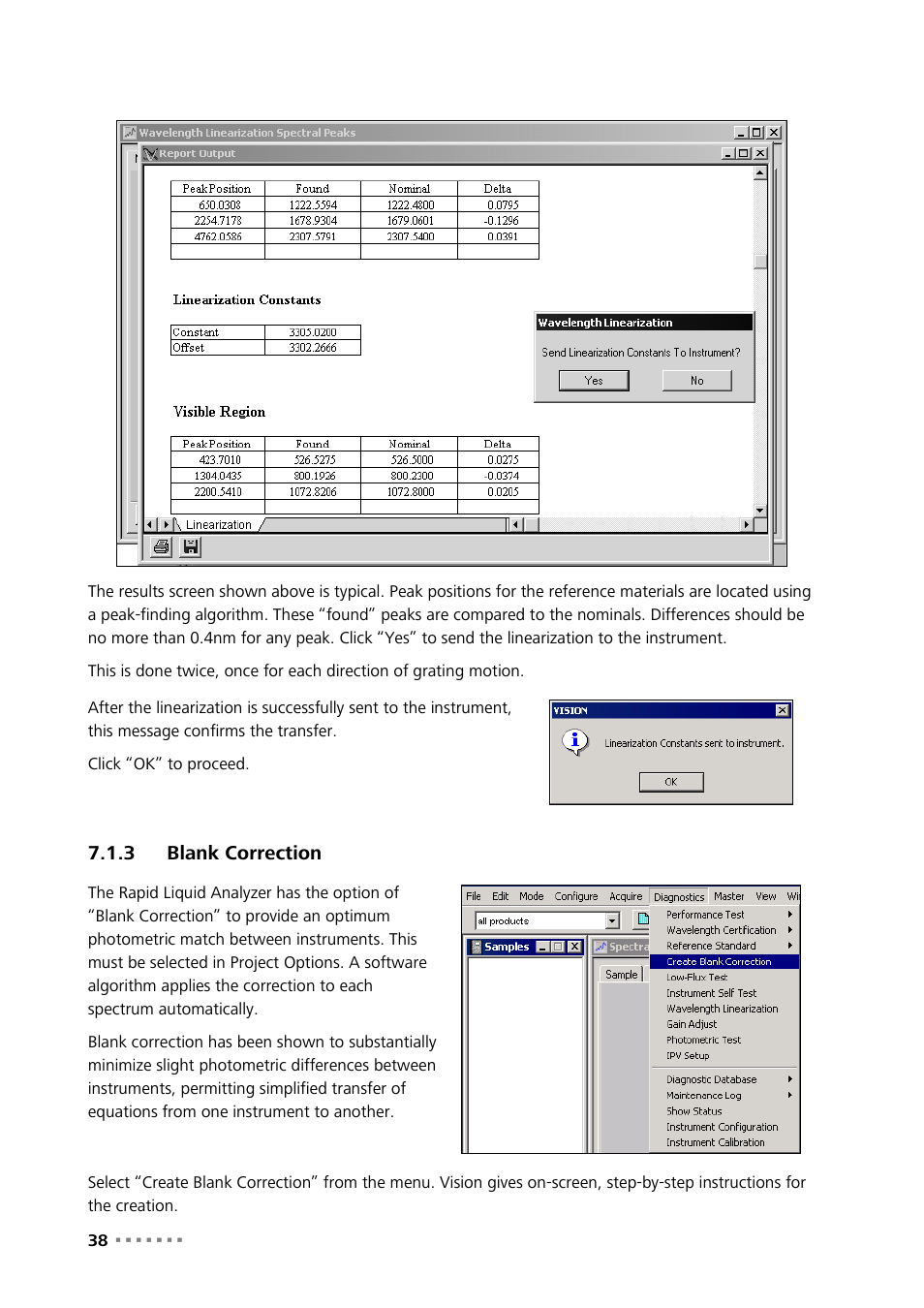 3 blank correction, Blank correction | Metrohm NIRS XDS RapidLiquid Analyzer User Manual | Page 40 / 85