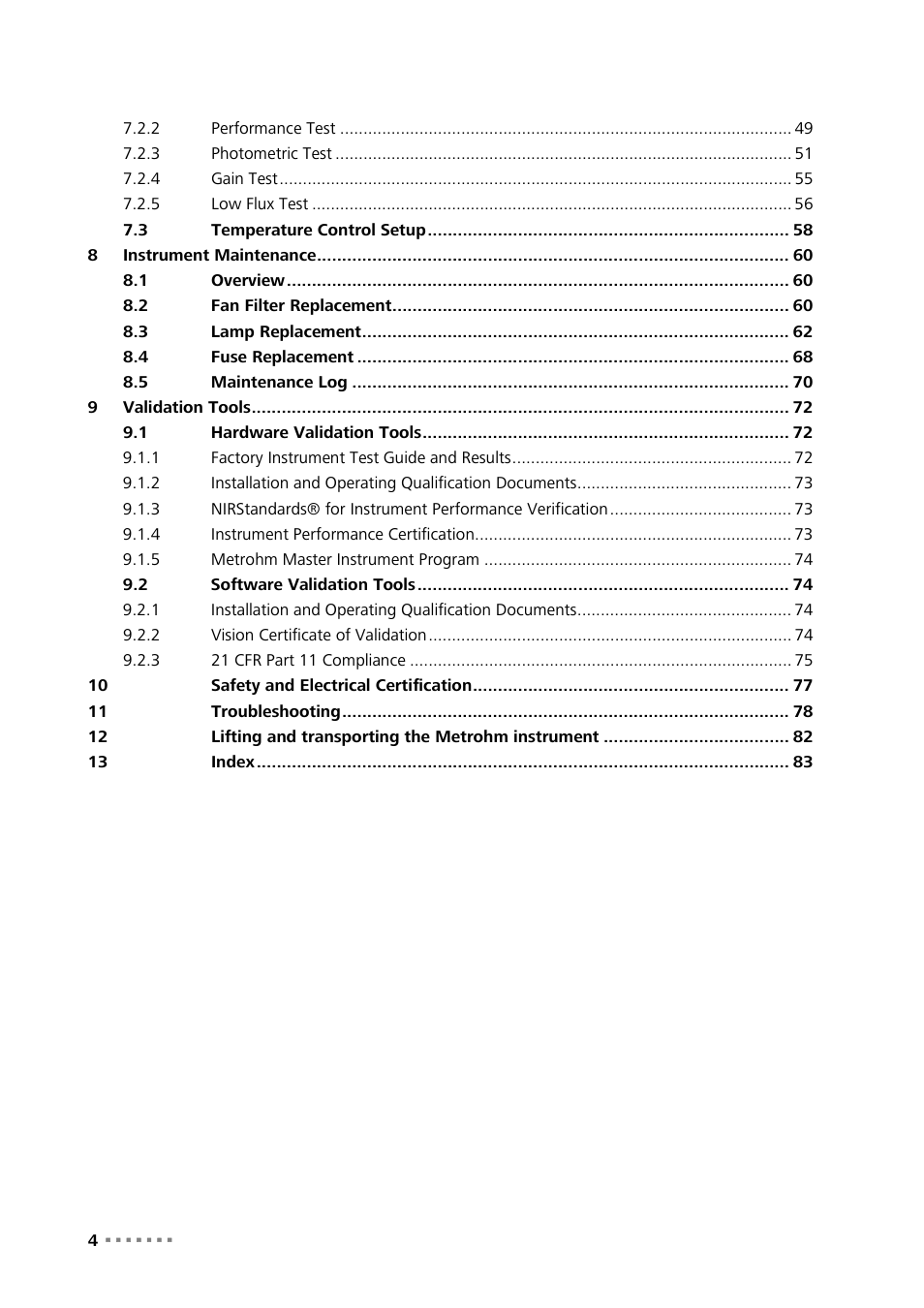 Metrohm NIRS XDS RapidLiquid Analyzer User Manual | Page 6 / 85