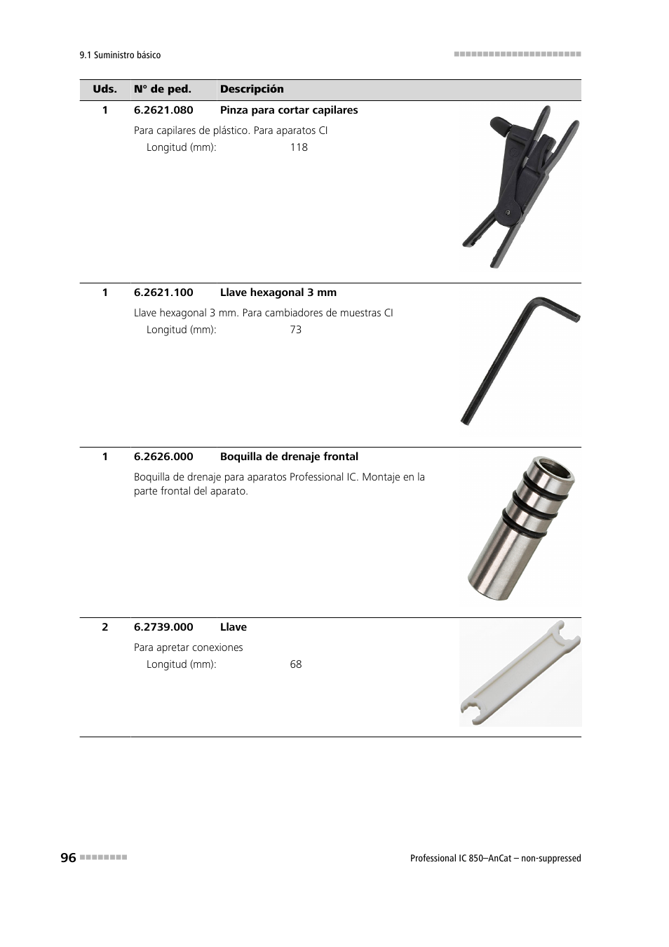 Metrohm 850 Professional IC AnCat Nonsuppressed User Manual | Page 106 / 113