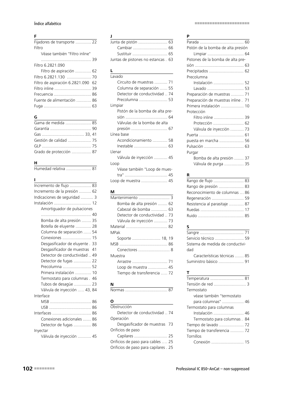 Metrohm 850 Professional IC AnCat Nonsuppressed User Manual | Page 112 / 113