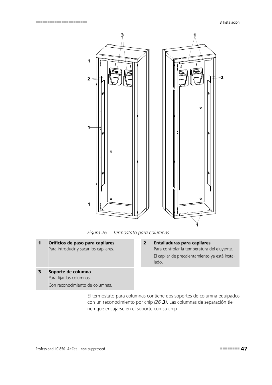 Figura 26, Termostato para columnas | Metrohm 850 Professional IC AnCat Nonsuppressed User Manual | Page 57 / 113