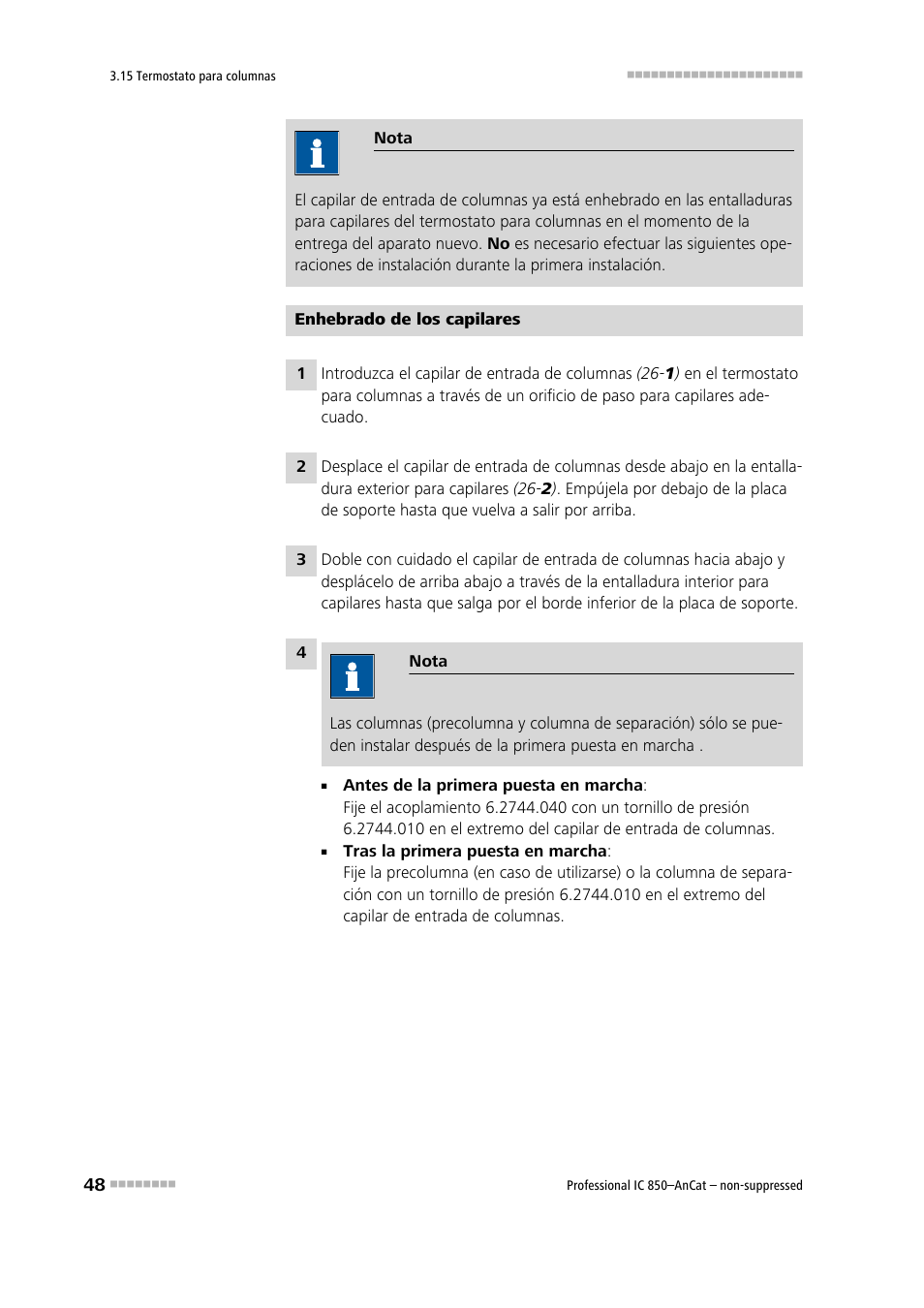 Metrohm 850 Professional IC AnCat Nonsuppressed User Manual | Page 58 / 113