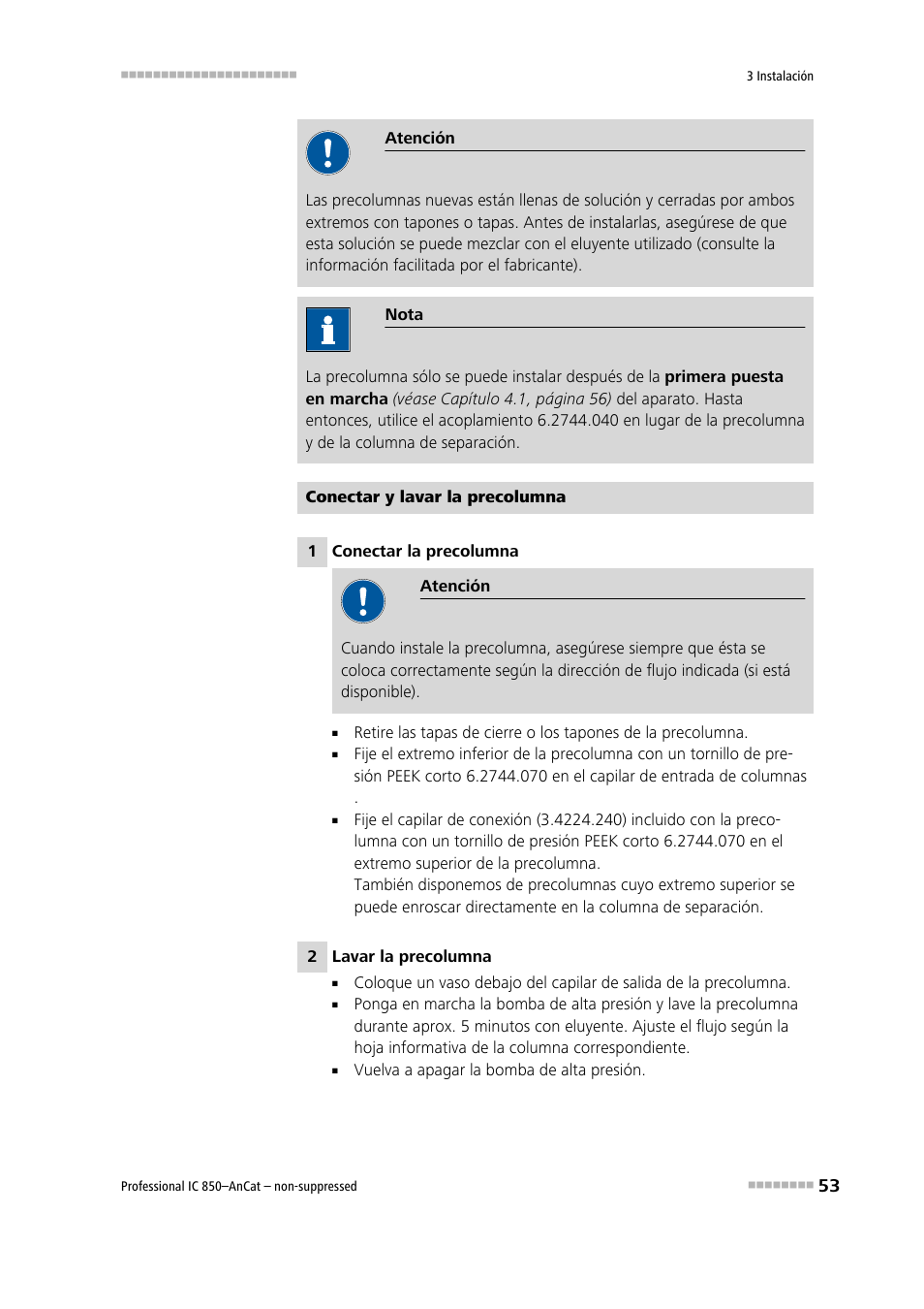 Metrohm 850 Professional IC AnCat Nonsuppressed User Manual | Page 63 / 113