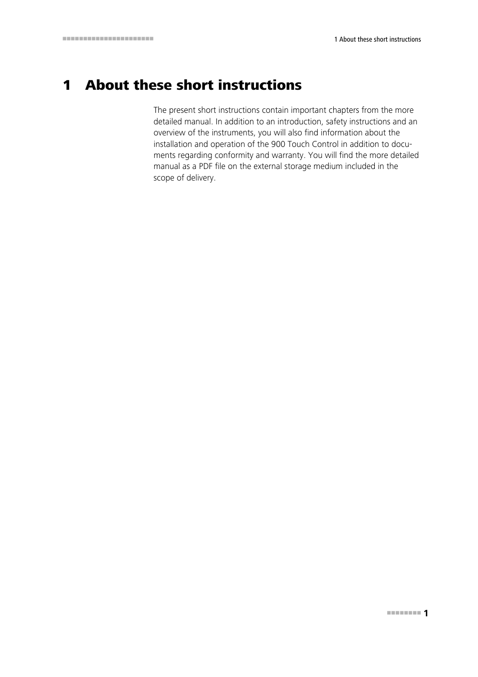 1 about these short instructions | Metrohm 900 Touch Control Short Instructions User Manual | Page 7 / 27