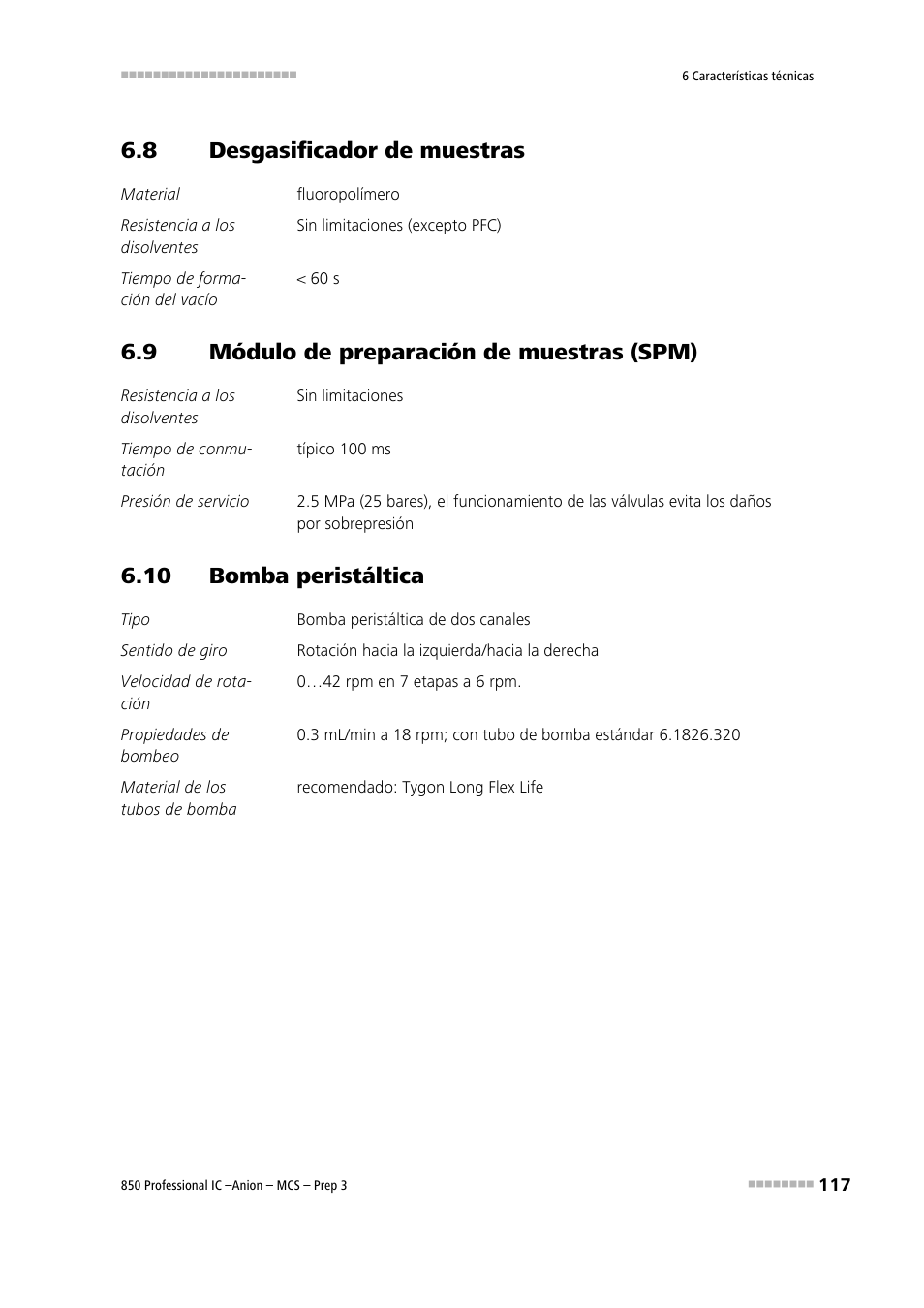 8 desgasificador de muestras, 9 módulo de preparación de muestras (spm), 10 bomba peristáltica | Desgasificador de muestras, Módulo de preparación de muestras (spm) | Metrohm 850 Professional IC Anion MCS Prep 3 User Manual | Page 127 / 152