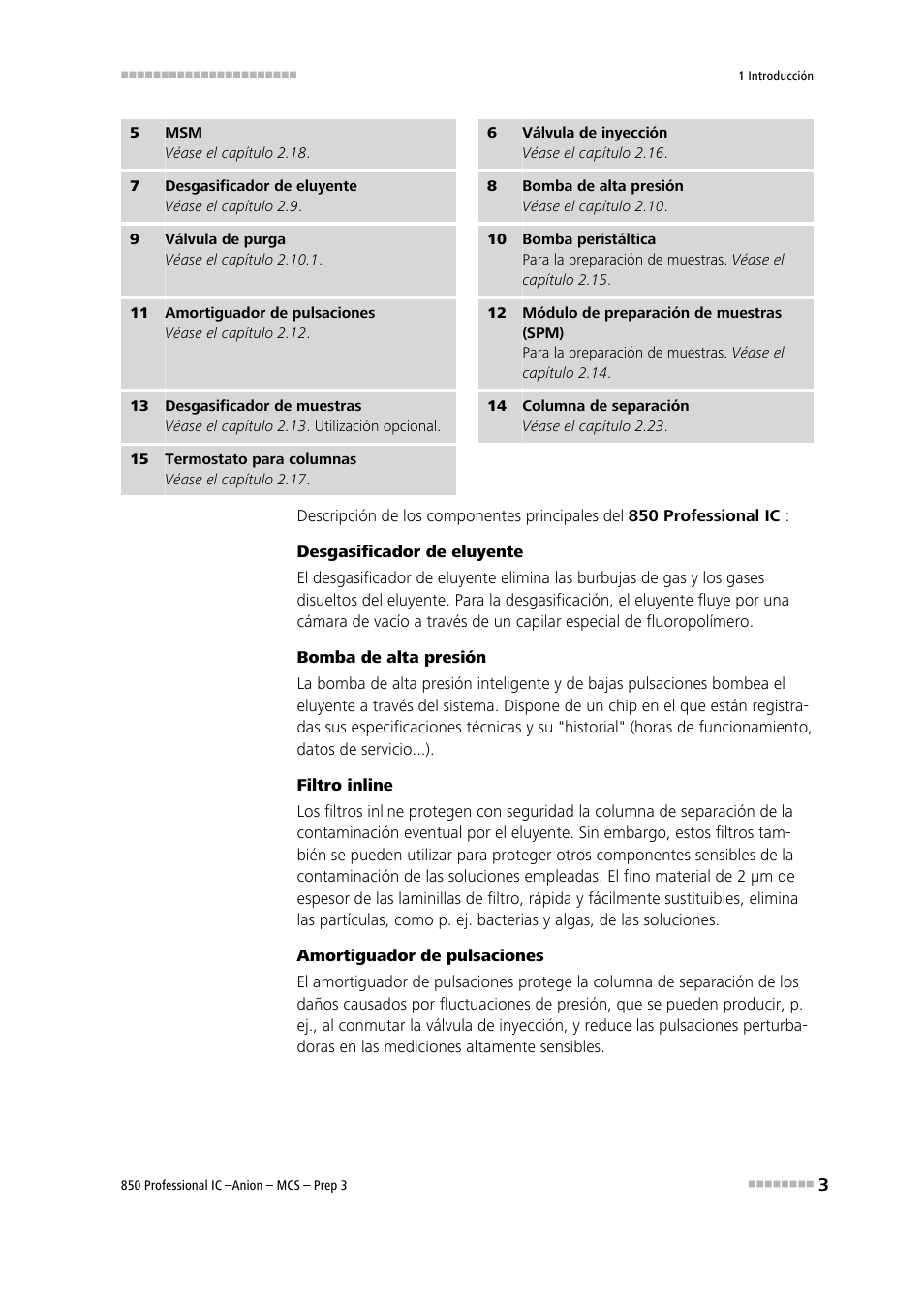 Metrohm 850 Professional IC Anion MCS Prep 3 User Manual | Page 13 / 152