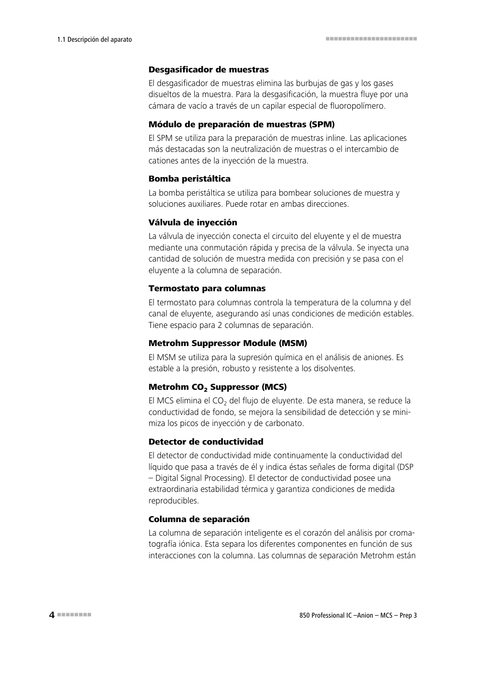 Metrohm 850 Professional IC Anion MCS Prep 3 User Manual | Page 14 / 152
