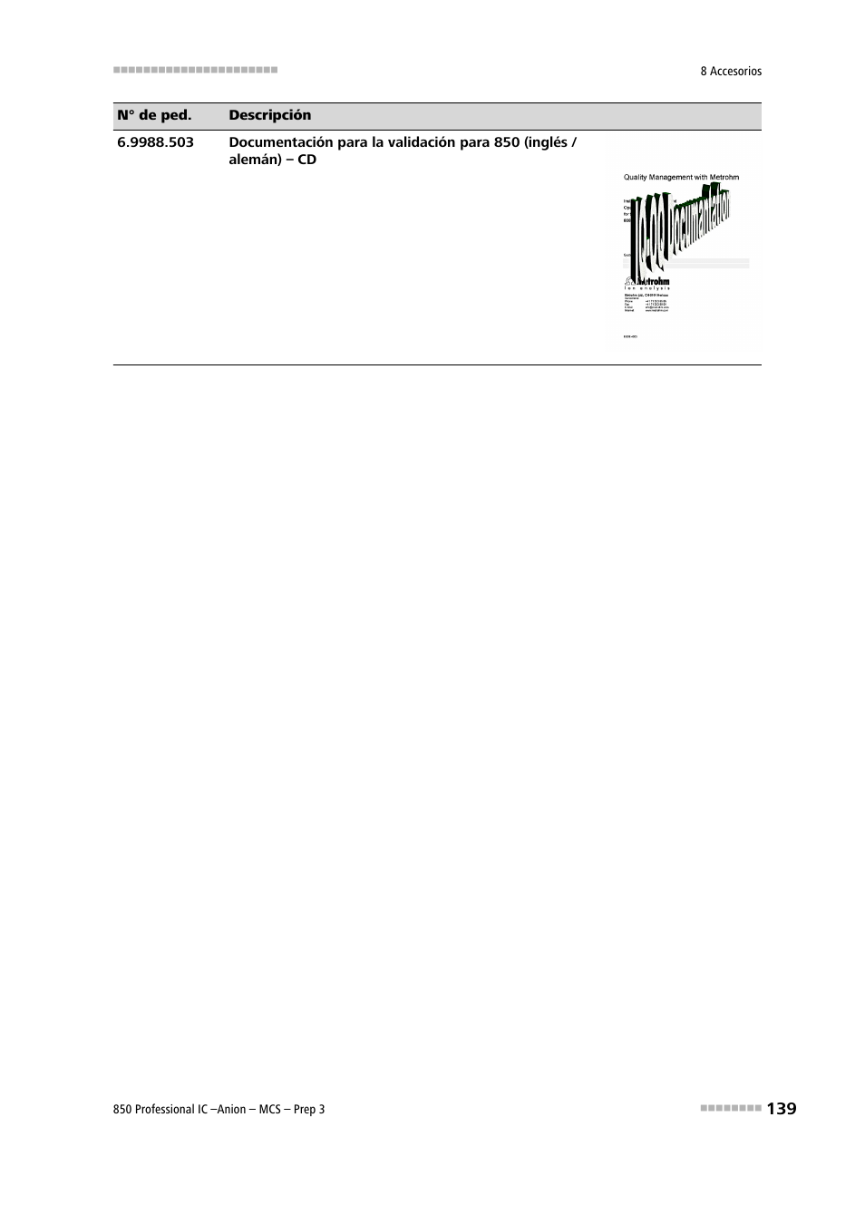 Metrohm 850 Professional IC Anion MCS Prep 3 User Manual | Page 149 / 152