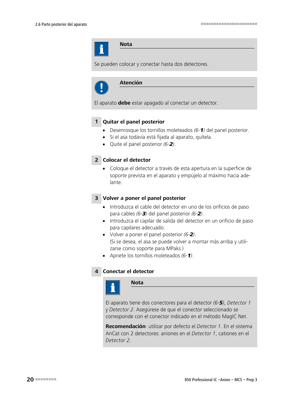 Metrohm 850 Professional IC Anion MCS Prep 3 User Manual | Page 30 / 152