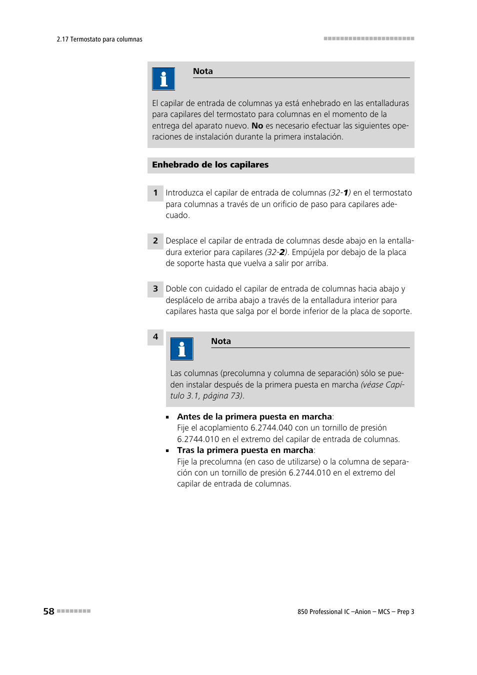 Metrohm 850 Professional IC Anion MCS Prep 3 User Manual | Page 68 / 152