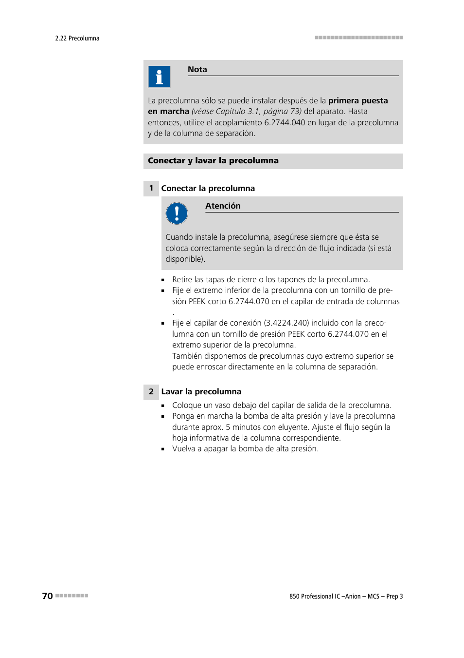Metrohm 850 Professional IC Anion MCS Prep 3 User Manual | Page 80 / 152