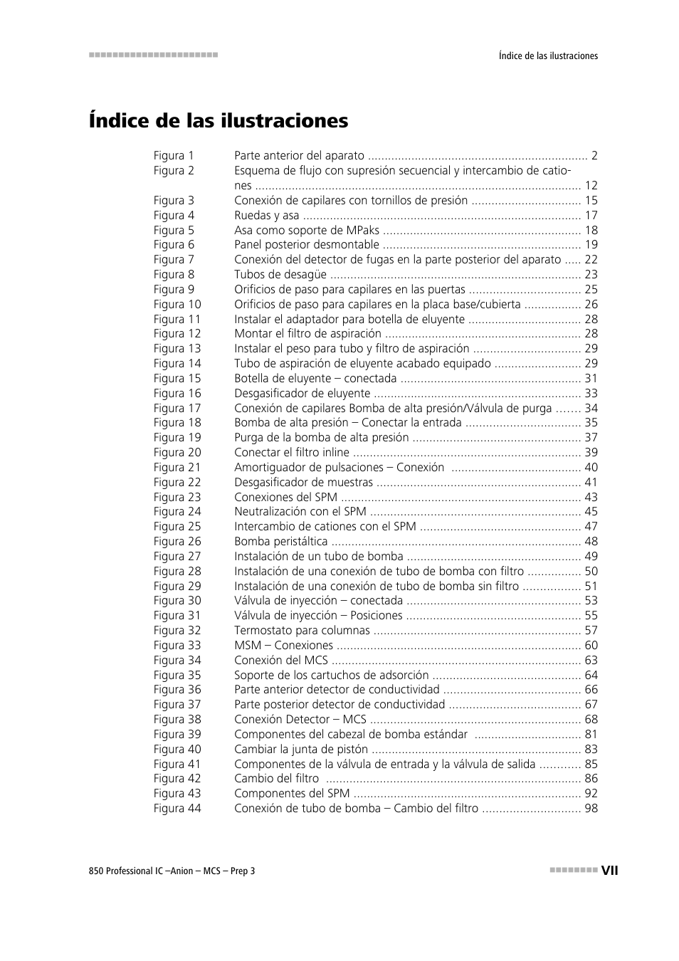 Índice de las ilustraciones | Metrohm 850 Professional IC Anion MCS Prep 3 User Manual | Page 9 / 152
