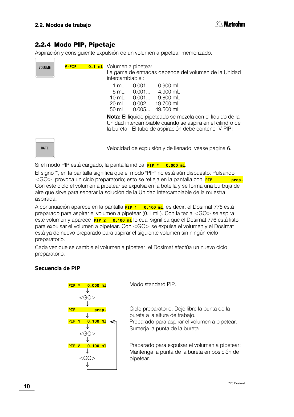 Metrohm 776 Dosimat User Manual | Page 14 / 42