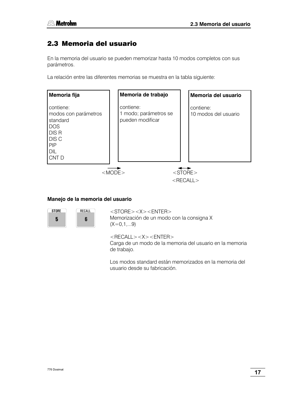 Metrohm 776 Dosimat User Manual | Page 21 / 42