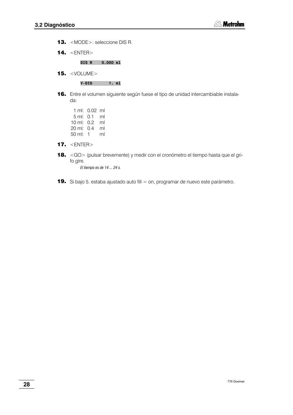 Metrohm 776 Dosimat User Manual | Page 32 / 42